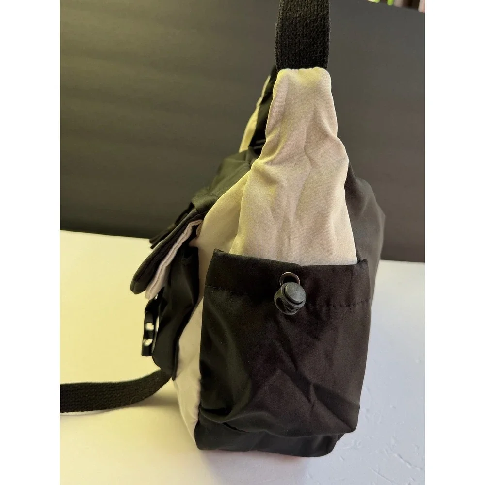 Binnilu Crossbody Bag Black White Utility Techwear Gorpcore Messenger Purse